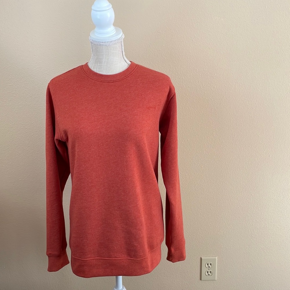 Smith + Rogue Montana Crew Sweatshirt Pullover Burnt Orange Size S